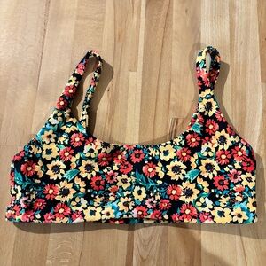 Skatie Mya Floral Bikini Top Small